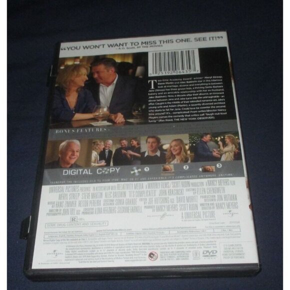 It's Complicated (2-Disc Set DVD, 2011) Special Edition - Picture 4 of 4